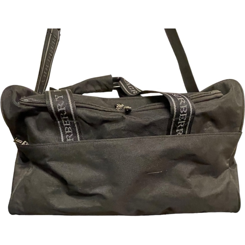 BURBERRY Fragrances Weekender Duffle Bag Black Signature Handles Shoulder Strap - Picture 6 of 13